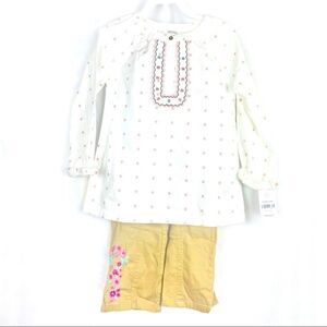 CARTERS Geomertic Tunic w/Floral Cargo pants.